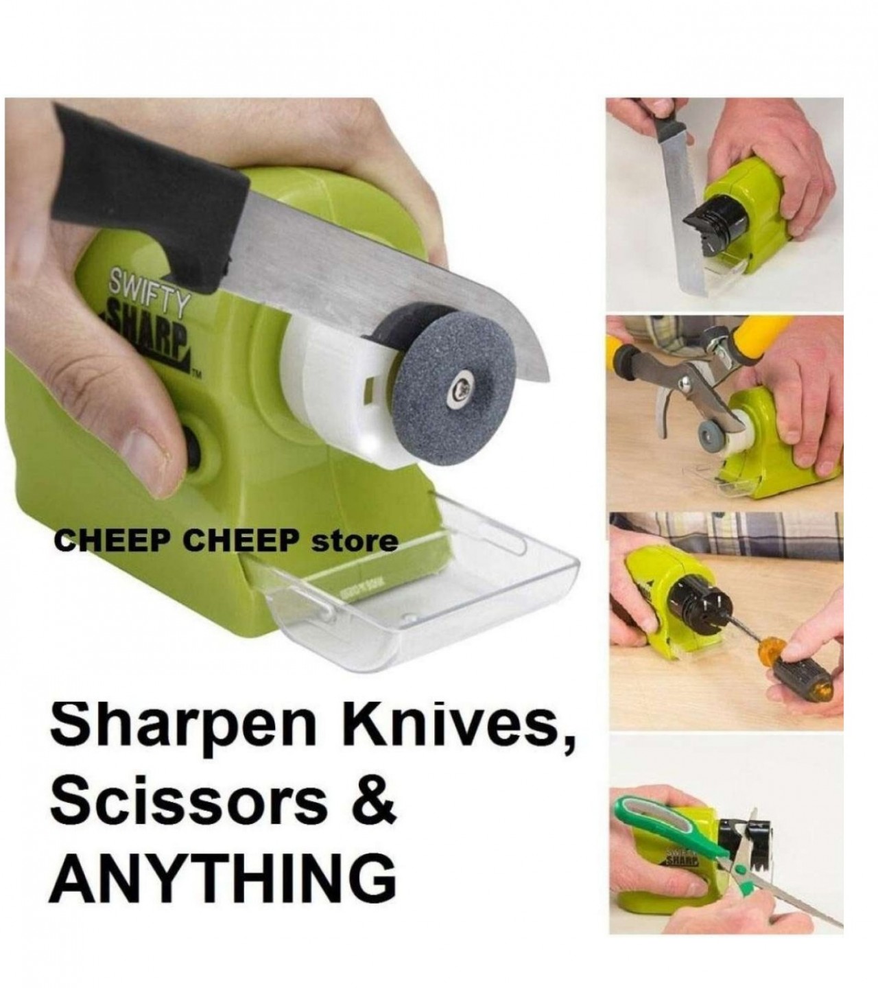 100% Original Swifty Sharp Cordless Motorized Knife Sharpner sliming