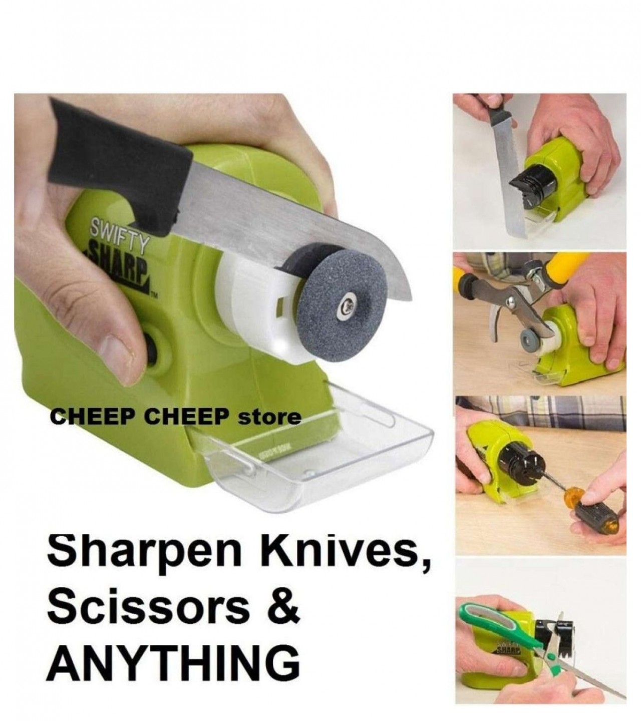 100% Original Swifty Sharp Cordless Motorized Knife Sharpner sliming