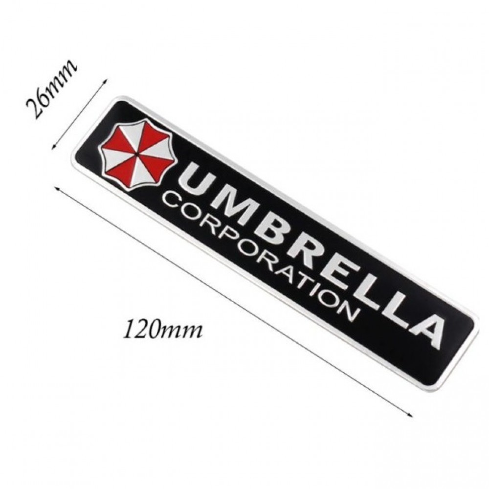 2 pcs 3D Aluminum Umbrella Corporation Car Logo