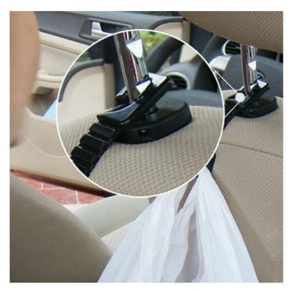2 PCS Plastic Car Shopping Bag Holder Seat Hook Hanger