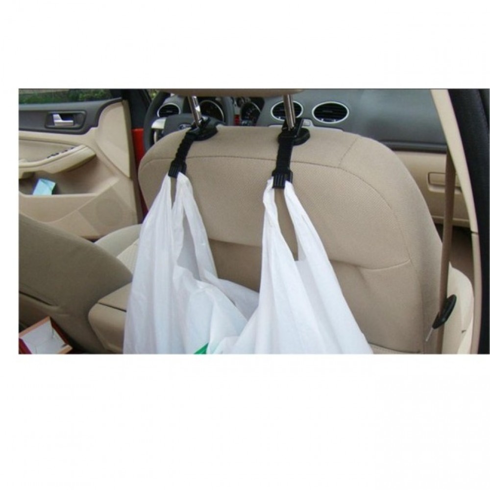 2 PCS Plastic Car Shopping Bag Holder Seat Hook Hanger