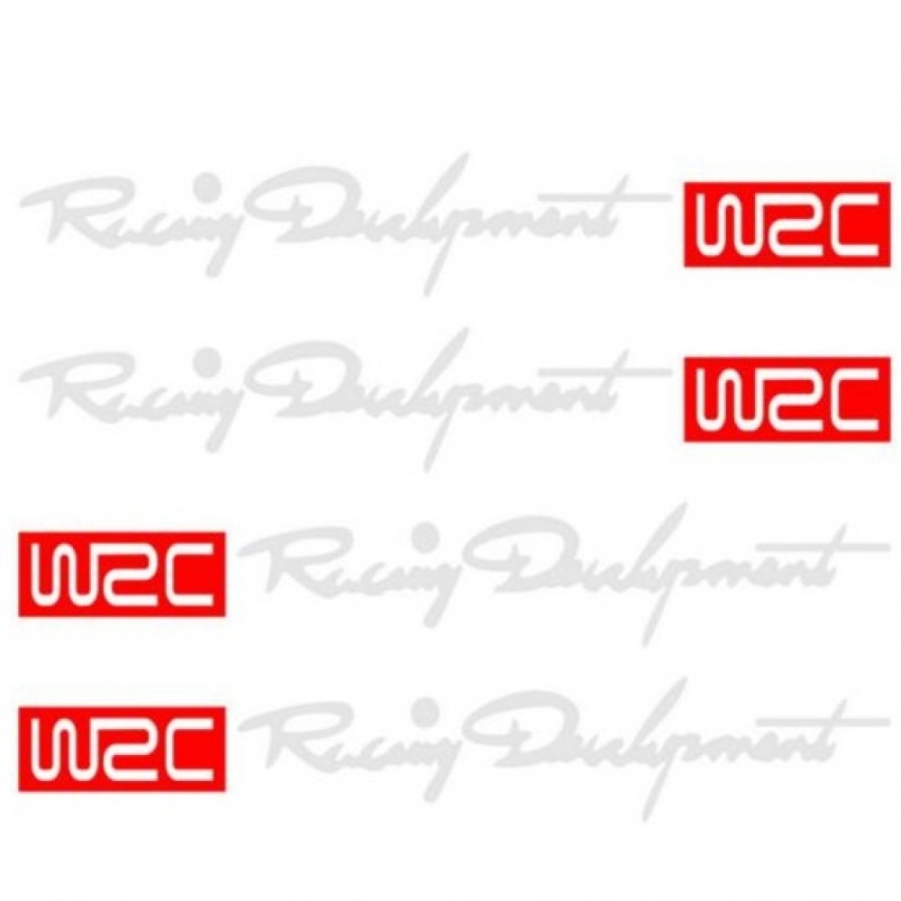 4pcs/set WRC Racing Door Handle Stickers - White