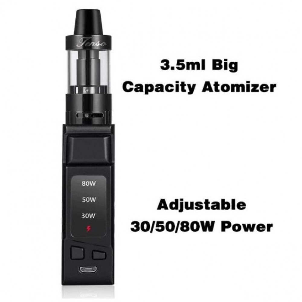 80W Electronic Cigarette 510 Thread 3.5ml Atomizer 2000mAh Built-in Battery Metal Body