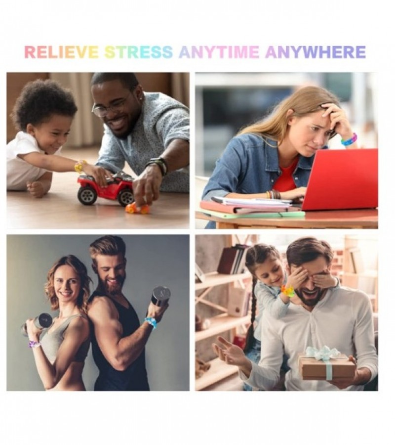 Adjustable Pop It Fidget Wristband Unicorn Fidget Toy Stress Relief For Kids and Adults