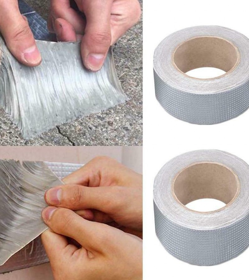 Aluminum Foil Super Fix Adhesive Butyl Strong Waterproof Tape Size 50mm x 1.5 Meter