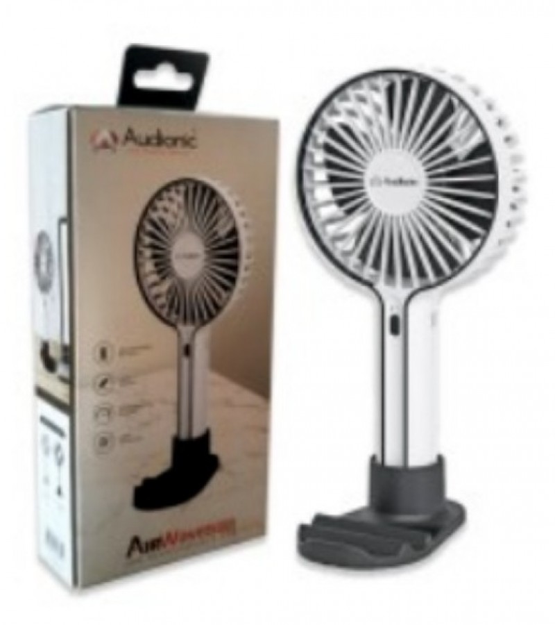 Audionic Airwave USB Rechargeable fan - With Base Mobile Stand
