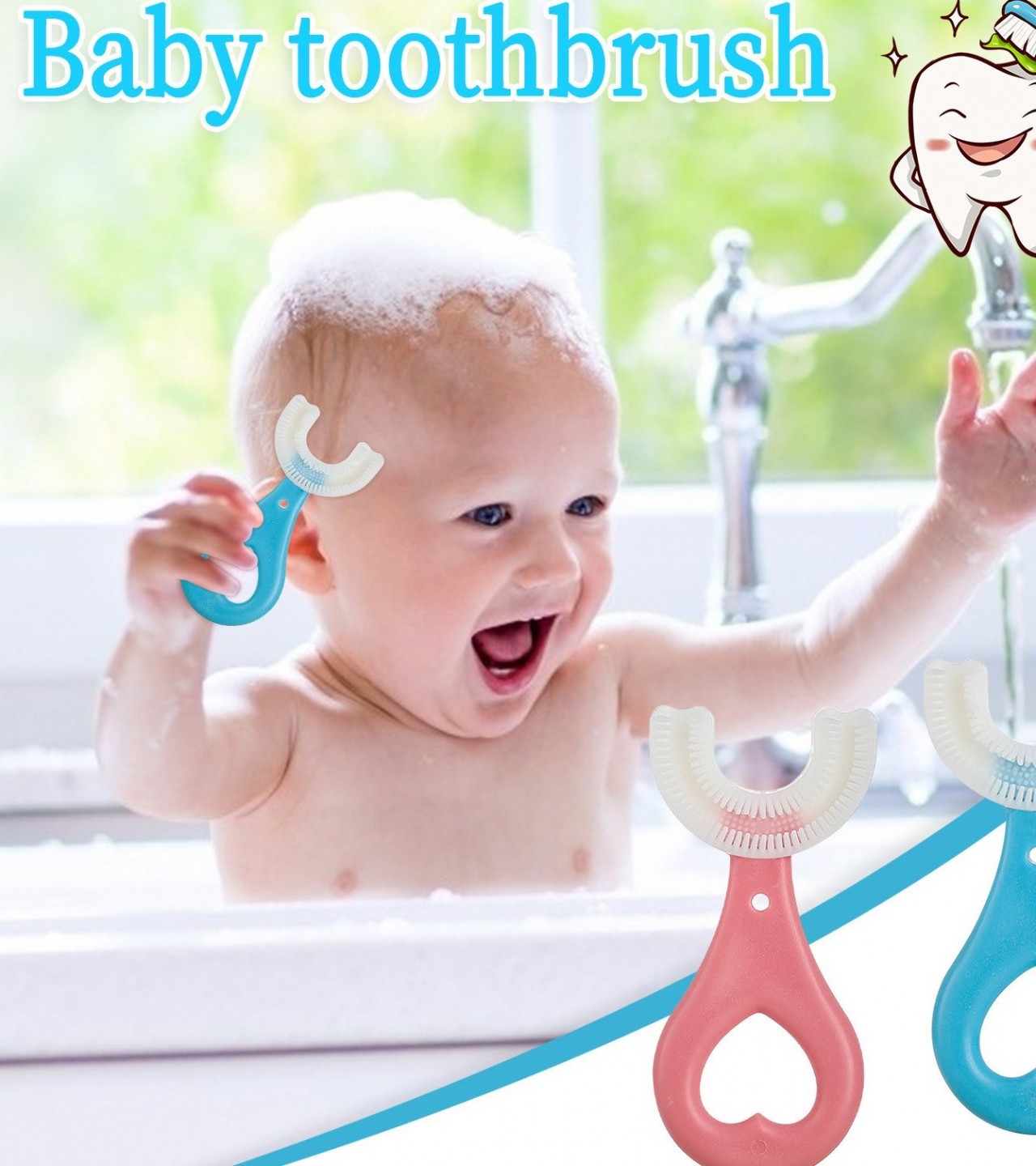 Baby Toothbrush Teeth Cleaning Brush Kids U-Shaped