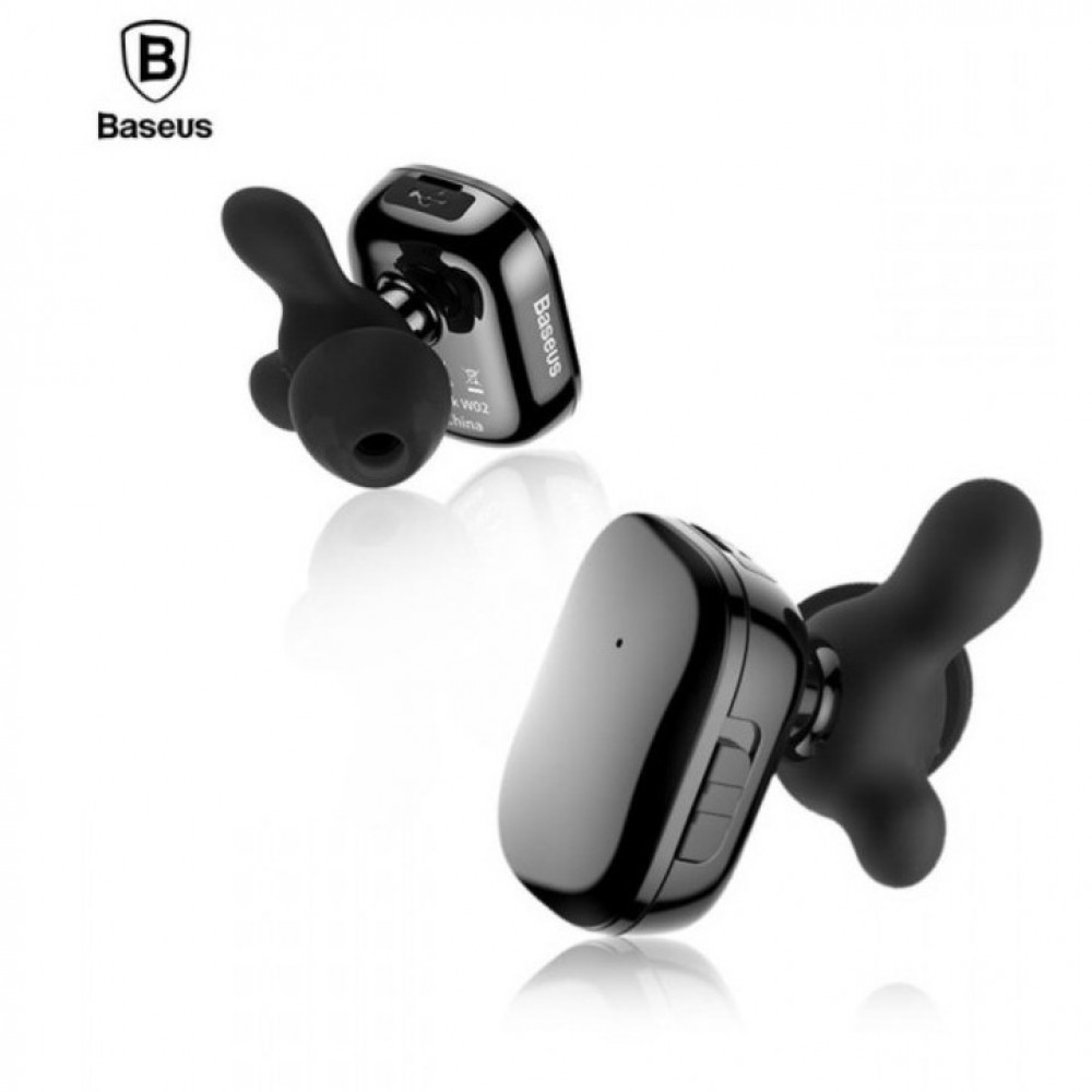 Baseus Encok W02 TWS Bluetooth Earphone Wireless Earbuds With Microphone - Black