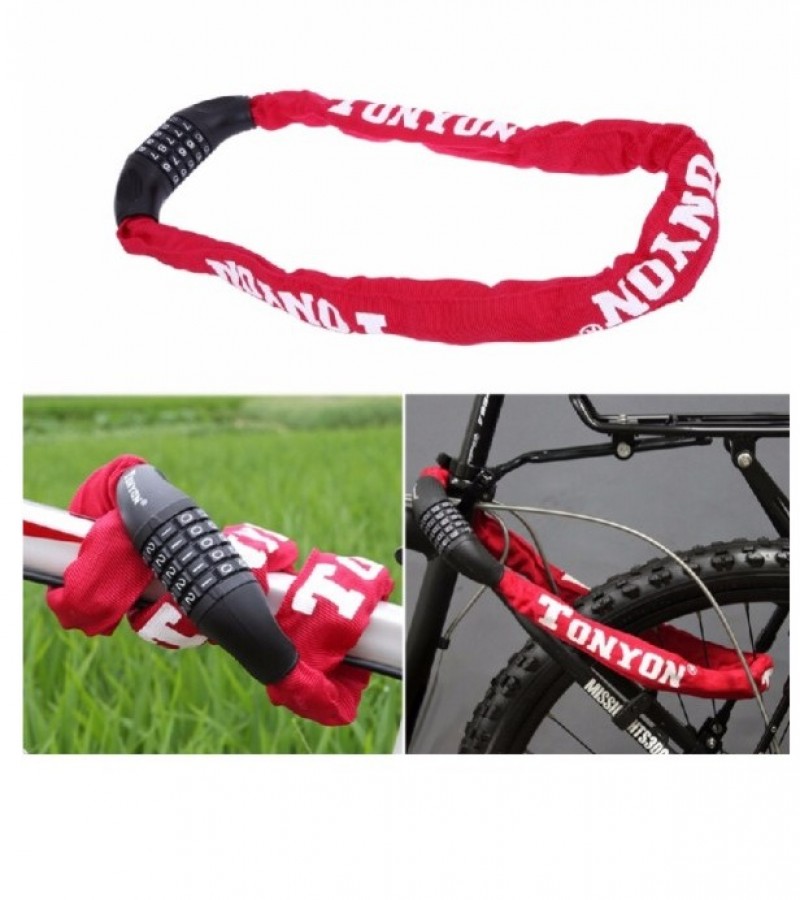 Bicycle Anti-Theft 5 Digit Combination Password Chain Lock