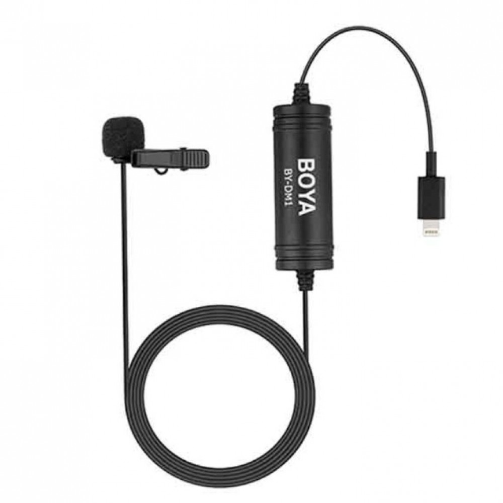 Boya BY-DM1 Digital Lavalier Microphone For iPhone - Blac