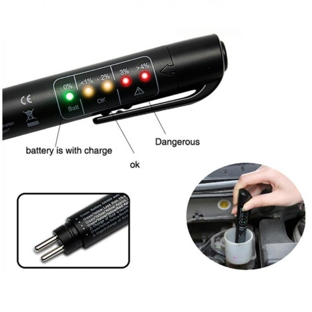 Brake Fluid Tester LED Car Vehicle Auto Automotive Testing Tool Brake Fluid Tester Pen