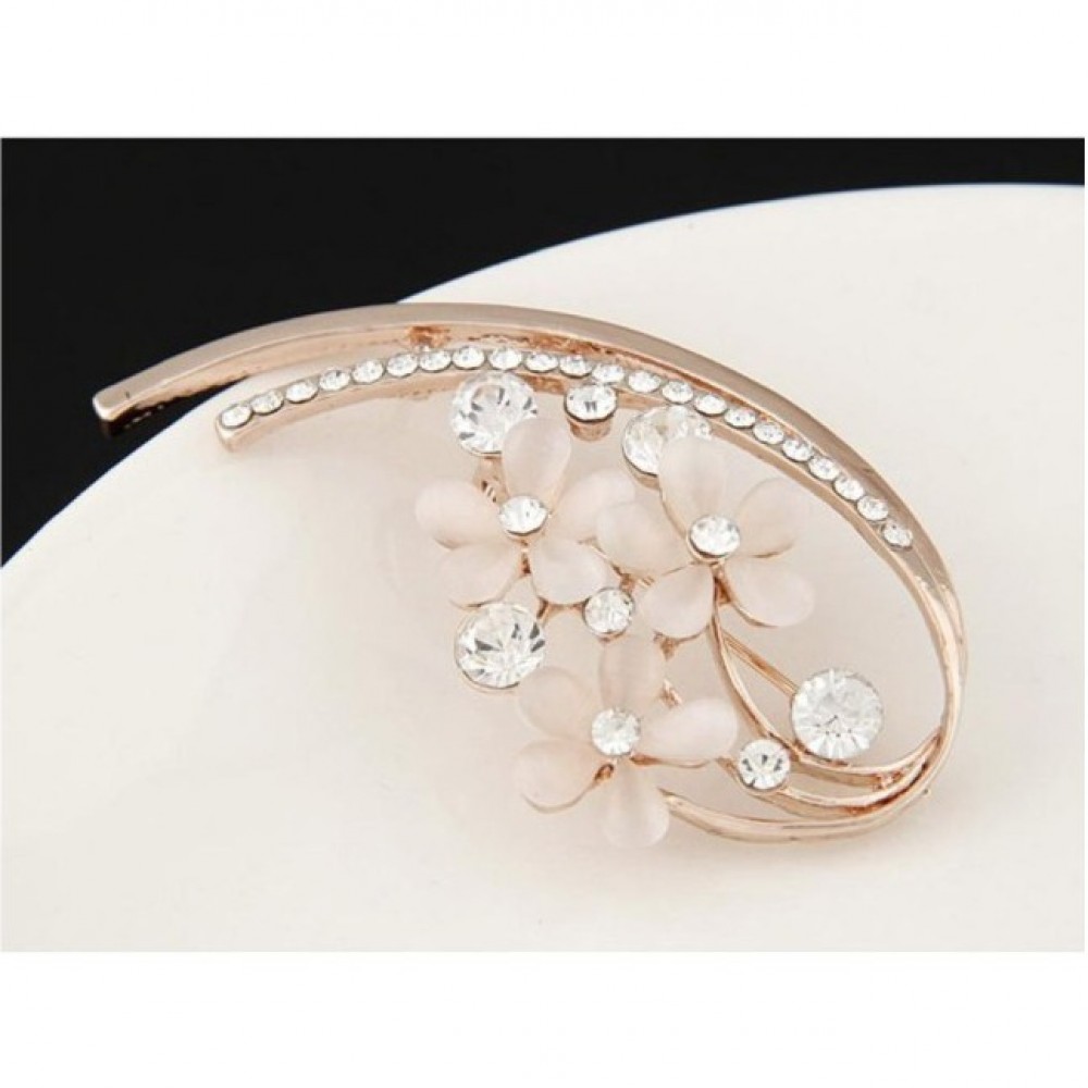 Brooches for Women Collar Accessories Fashion Jewelry Gold Opal