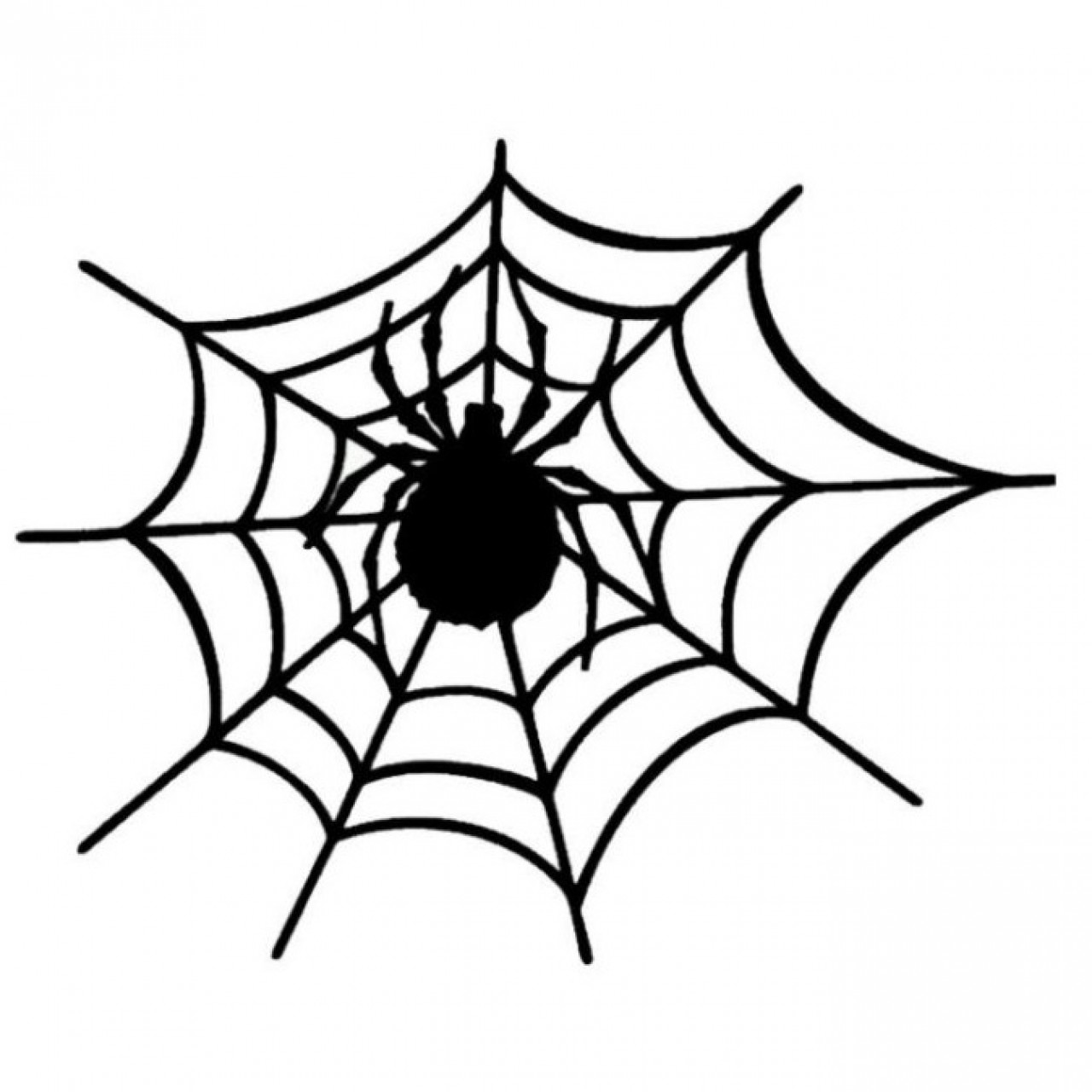 Bug In Spider Web Stylish Car Stickers - Black