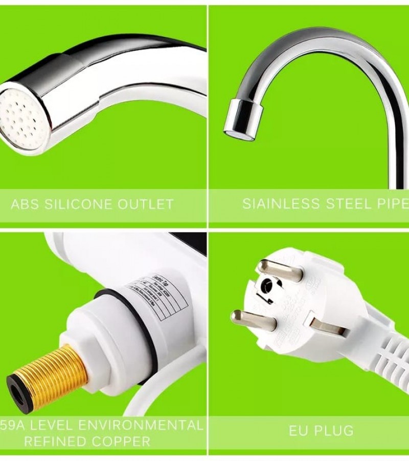 Electric Instant Water Heater Tap Shower Hot Faucet Kitchen Water Heater