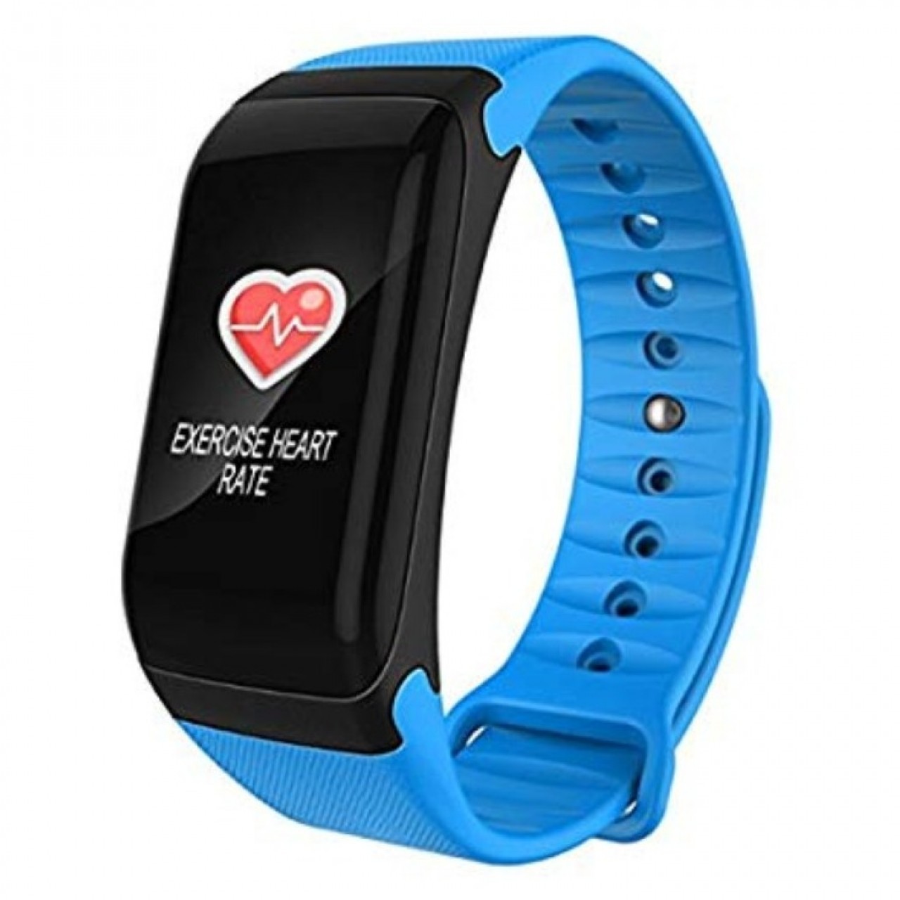 F1 Plus Blue Blood Pressure Waterproof Bluetooth Fitness Bracelet Heart Rate Monitor