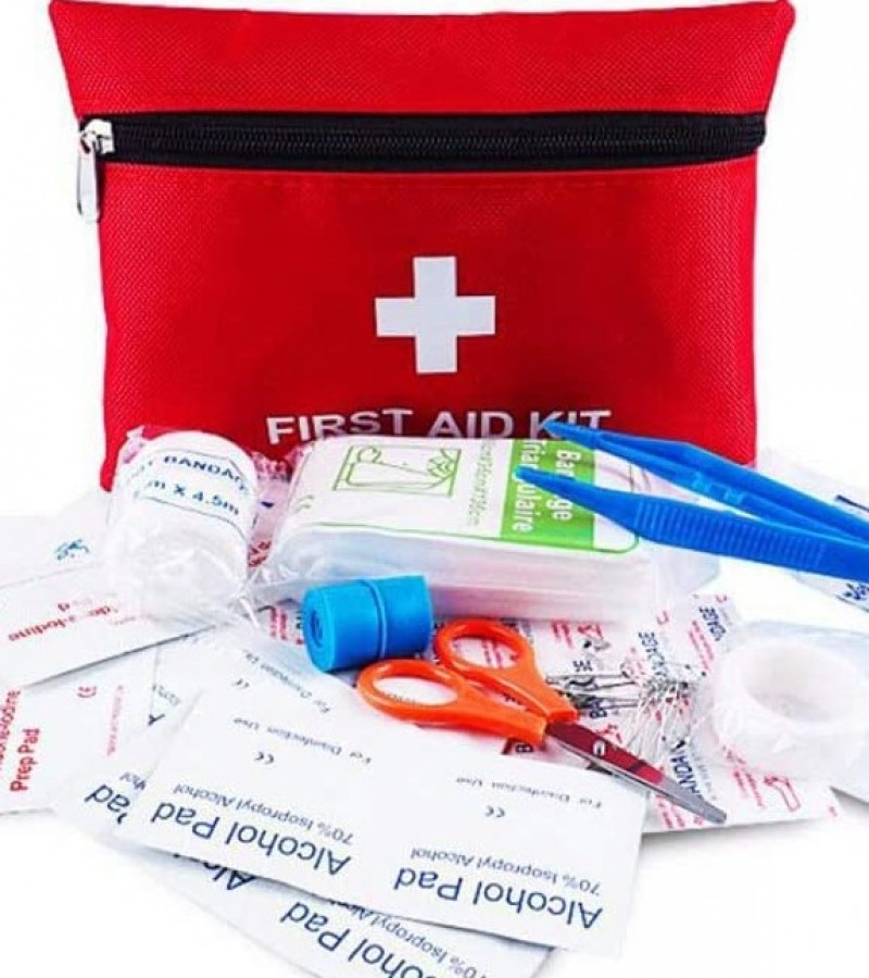 First Aid Kit Pouch, 13 Pieces Compact Waterproof Mini Emergency Bag