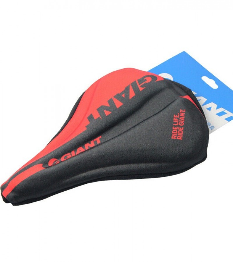 GIANT Bicycle Seat Cover MTB Shockproof Mountain Bike Saddle Gel Cushion - Red