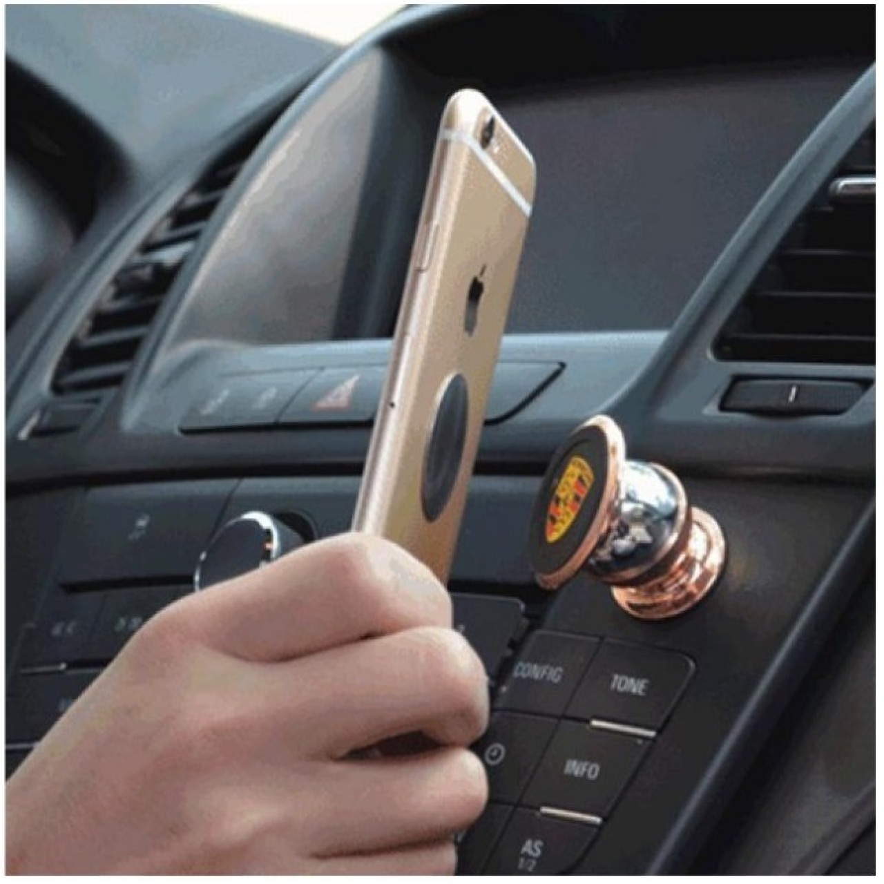 Gold Plating Phone Holder Universal Design Magnetic Car Mount