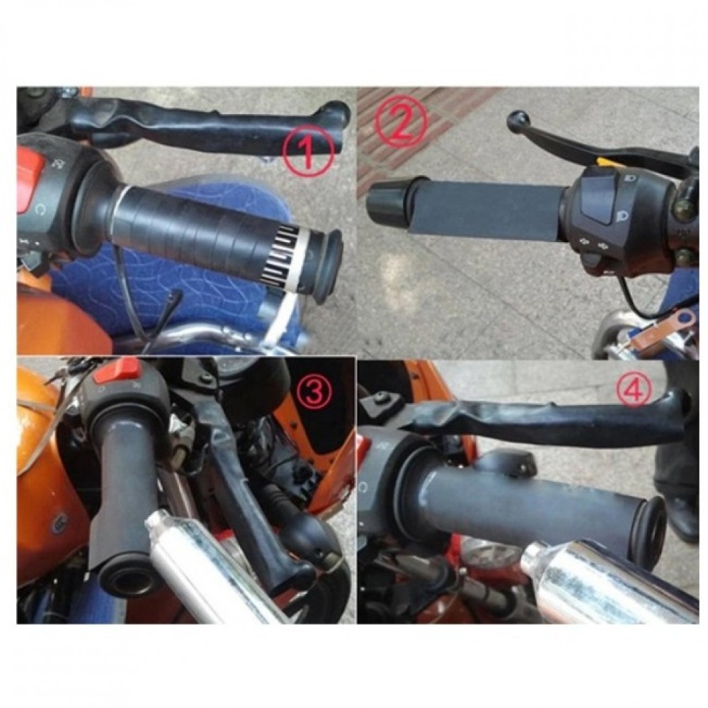 Heated Handlebar Grips Wrap Universal Motorcycle Grip Kit Pads for 12V