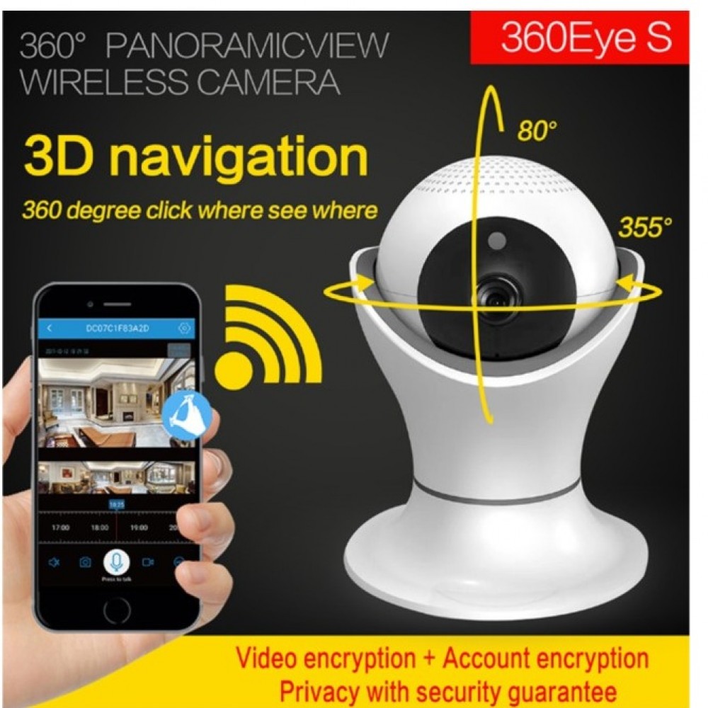 IP Wirless 3D Navigation IPC360 Panoramic Camera 1080P
