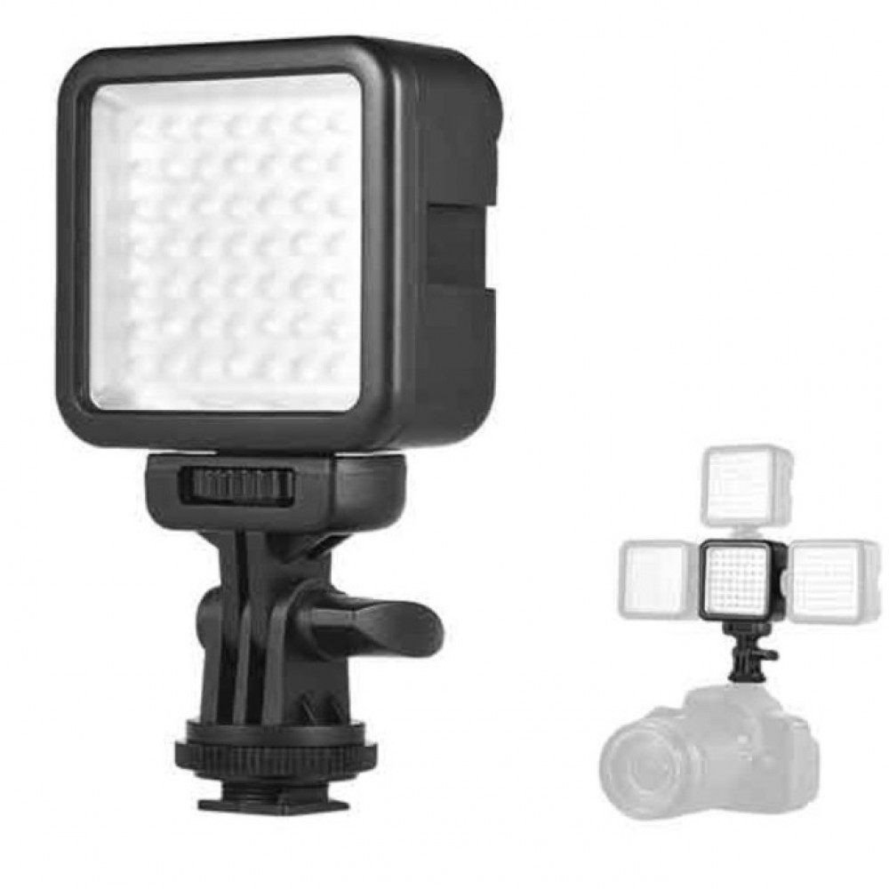 LED Video Light W49S Mini 6000K With Rotatable Mount Adapter