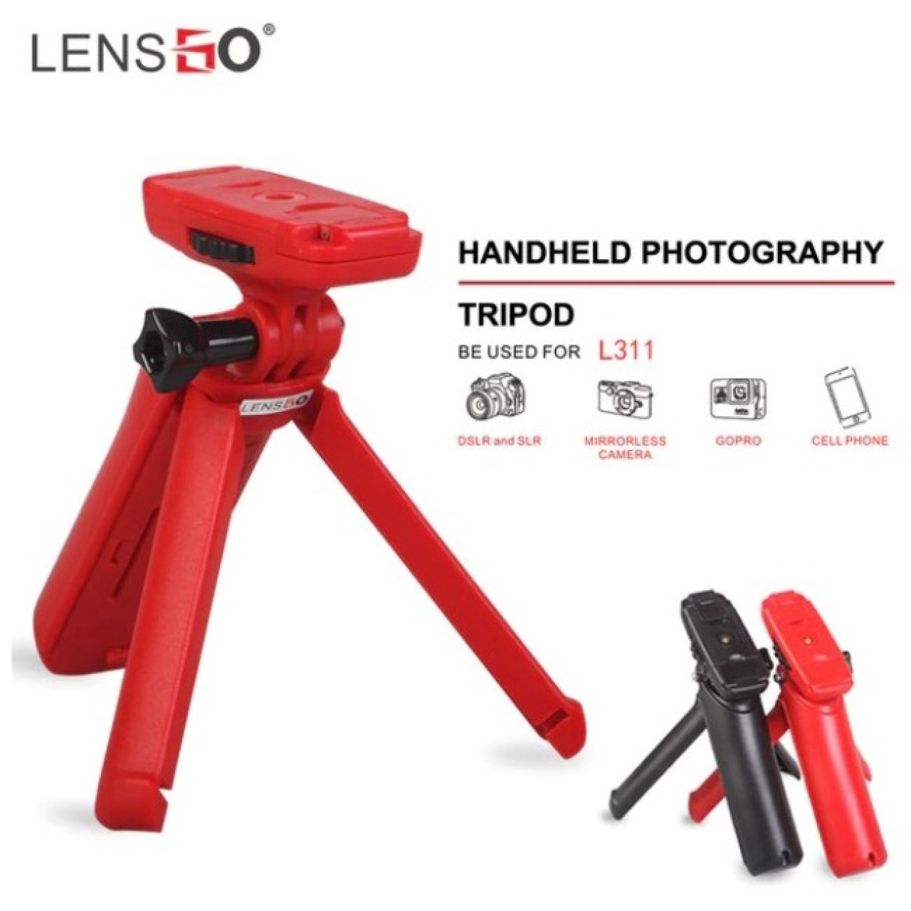 LENSGO Multi-function Mini Tripod Stand Mount Monopod Table Tripod Smartphone & Gopro Action Camera