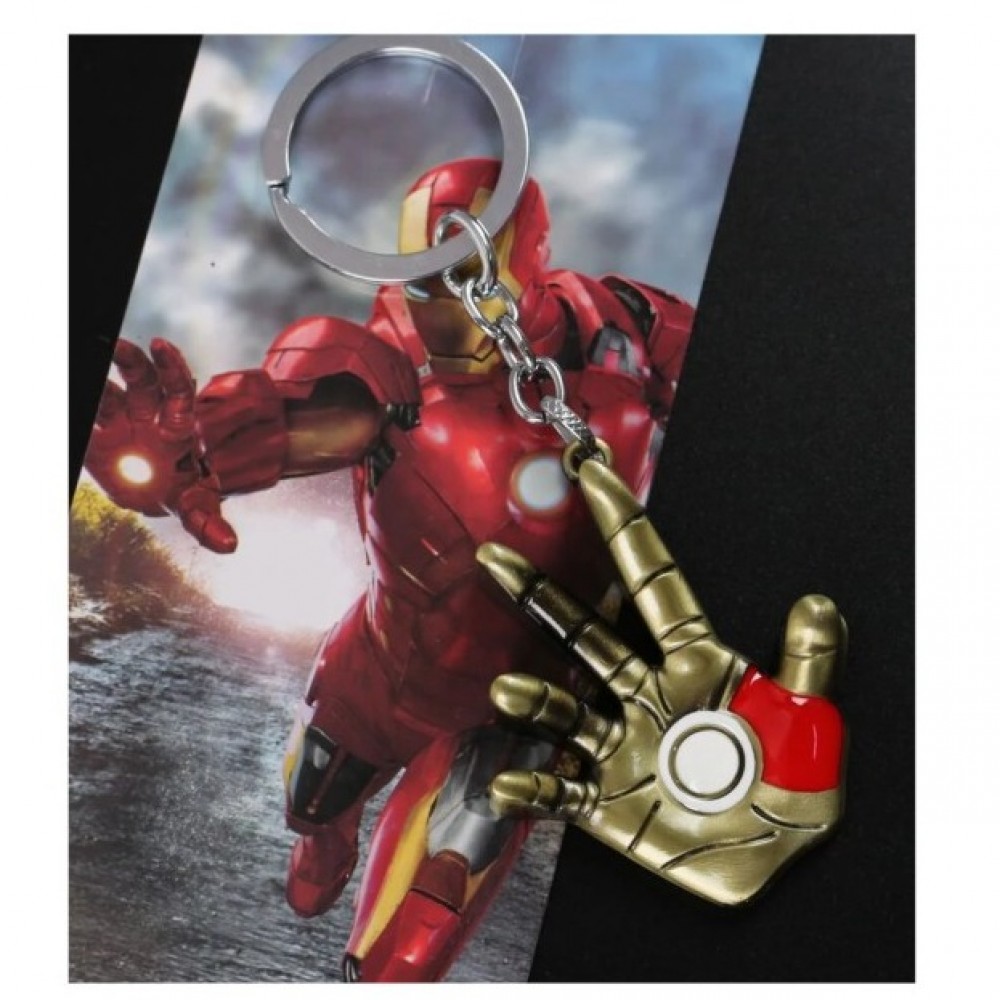 Marvel Comics The Avengers Superhero Iron Man Hand Key Chain