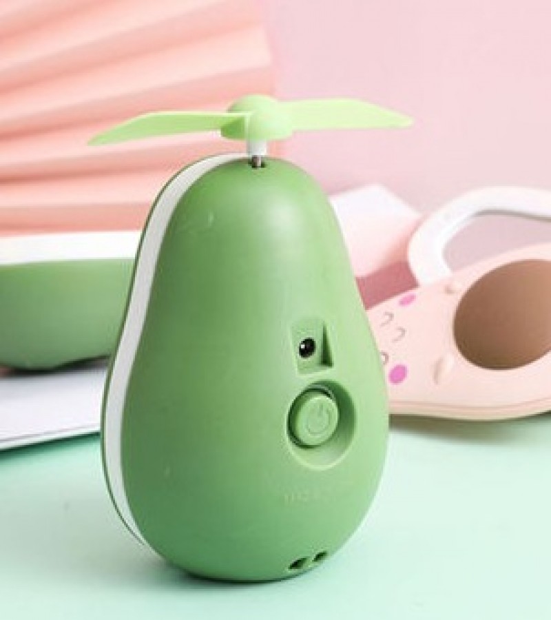 Mini usb fan avocado charging fan night light mini portable electric fan with mirror