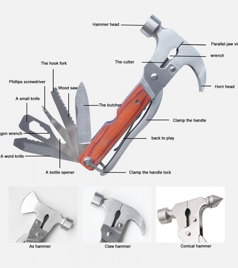 Multi-functional Bee Hive Tool Combination Claw Hammer