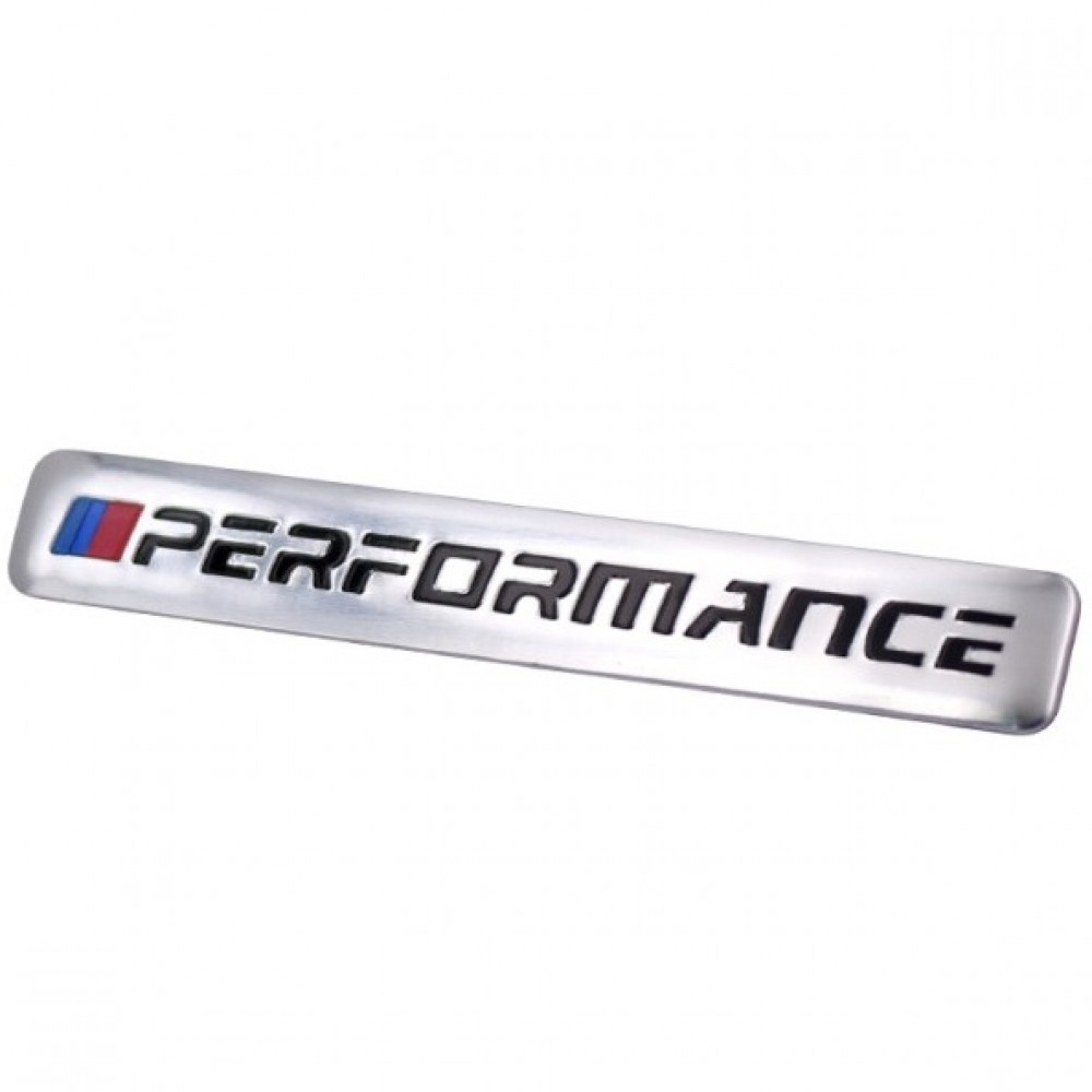 NEW Car Sticker Performance Motor sport Metal Logo Aluminum Emblem Grill Badge for BMW Silver