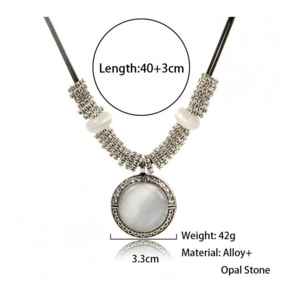 Opal Statement Necklaces & Pendants Women Vintage
