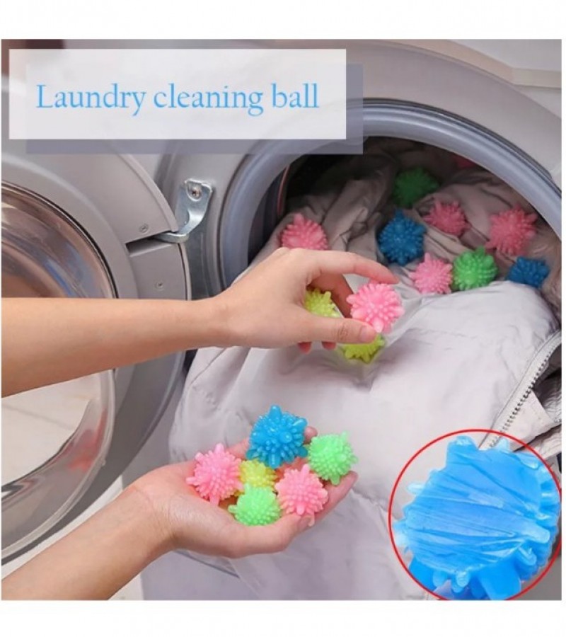Pack of 1(10Pcs) Magic Laundry Balls Household Washing Machine Decontamination Colorful Ball Clothes