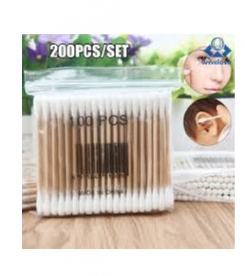 Pack of 200 Biodegradable Double Tipped Bamboo Cotton Ear Buds Cleaner