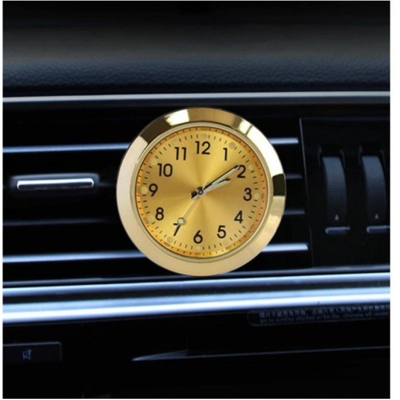 Perfume Watch Analog Quartz Luminous Car Clock Pocket Decor Gold