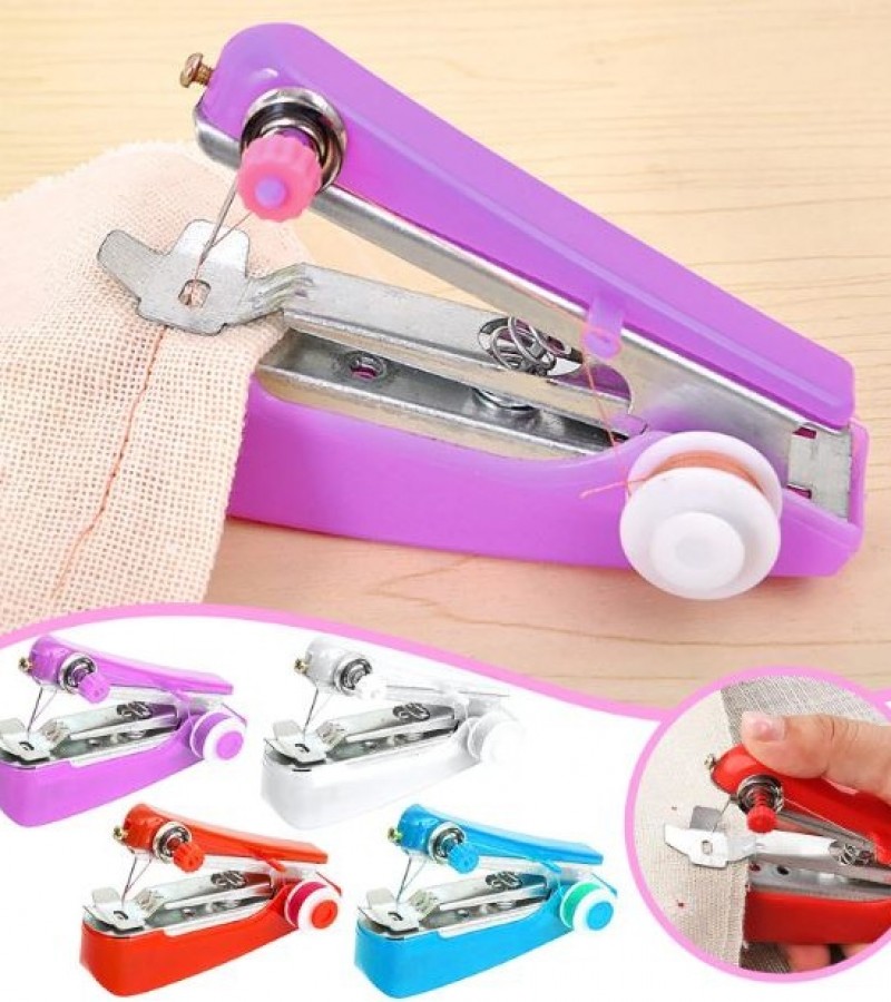 Portable Mini Household Stitch Clothes Fabric Sewing Tool For Use Home Travel - Multi