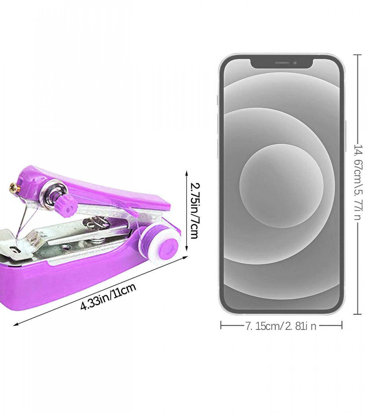 Portable Mini Household Stitch Clothes Fabric Sewing Tool For Use Home Travel - Multi