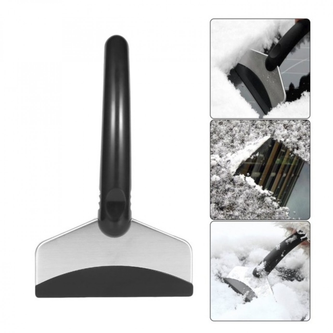 Portable Winter Car Windshield Snow Scraper Mini Ice Shovel Stainless