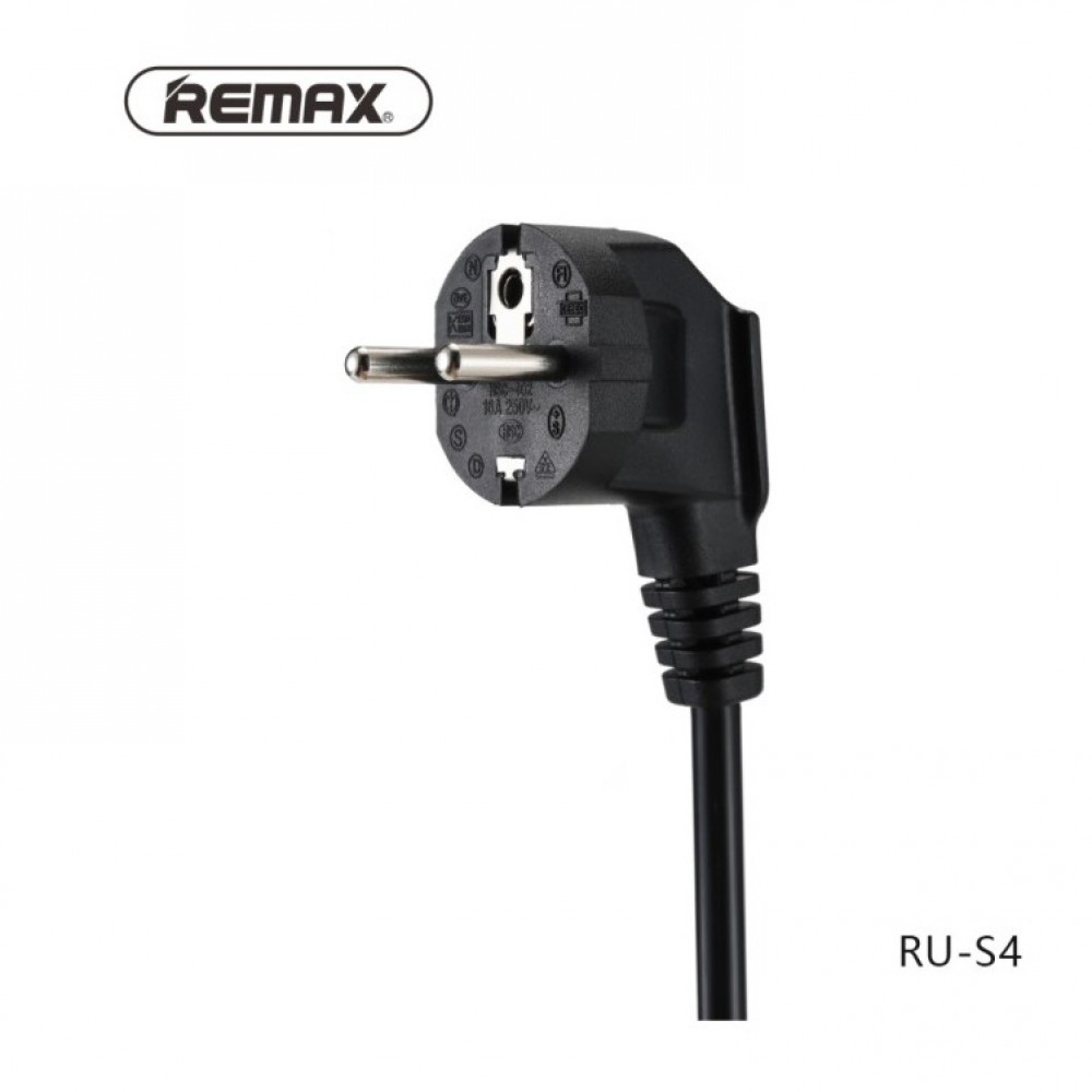 Remax Alien Series RU-S4 5 USB Ports Hub and 6 Universal Plug 4.2A - EU Plug Power Strip - Black