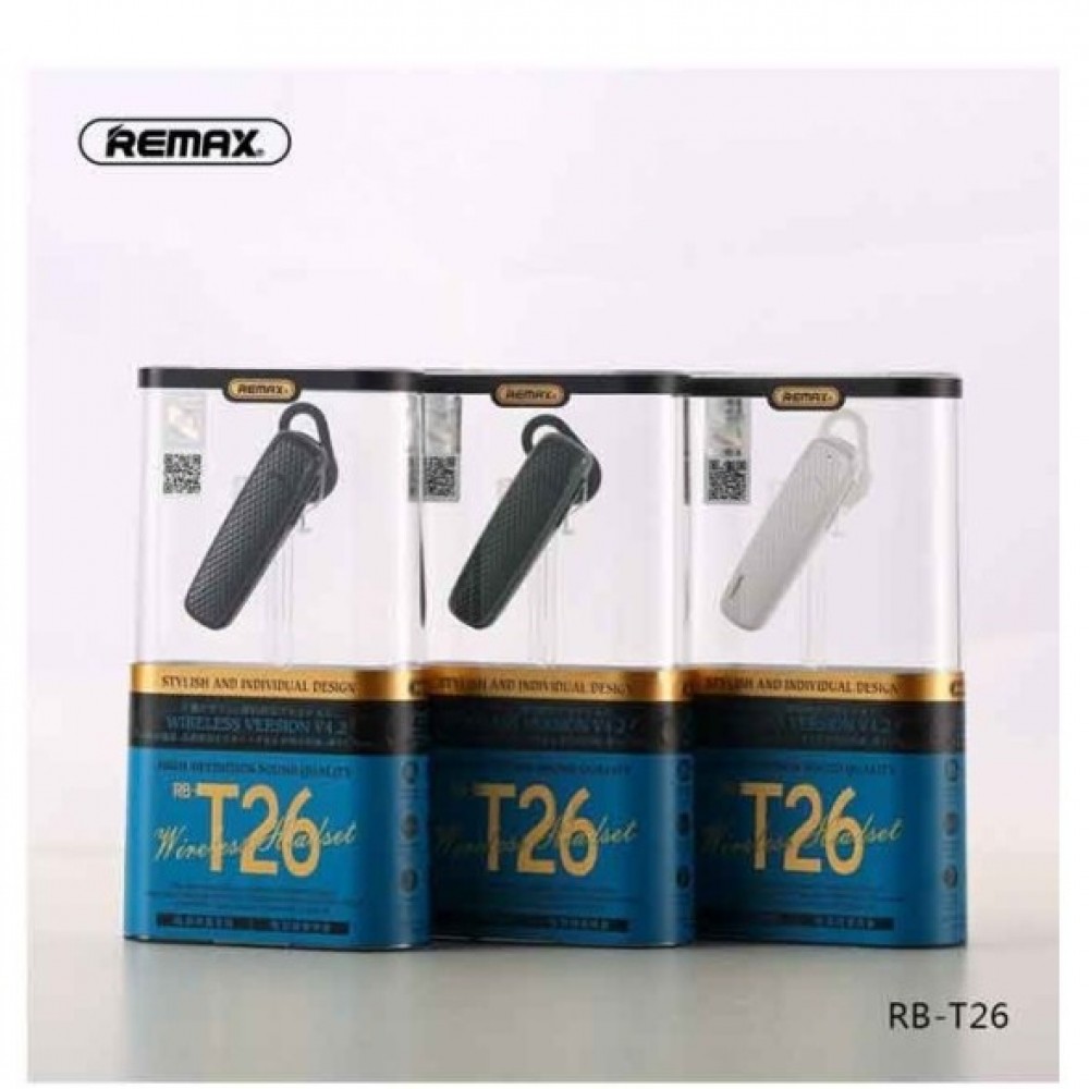 Remax Bluetooth RB-T26 Single Side Earphone - Black