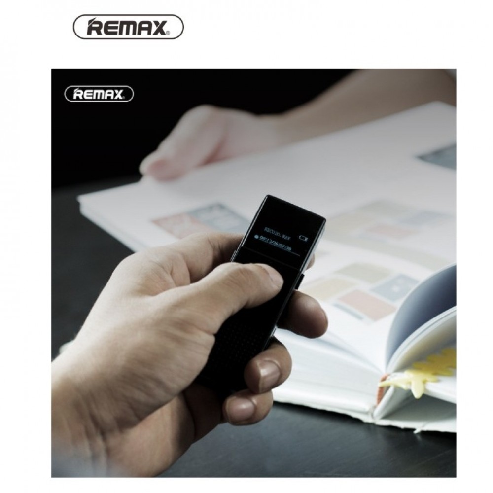 REMAX RP1 8GB Professional Audio Recorder Portable Digital Voice Recorder - Black