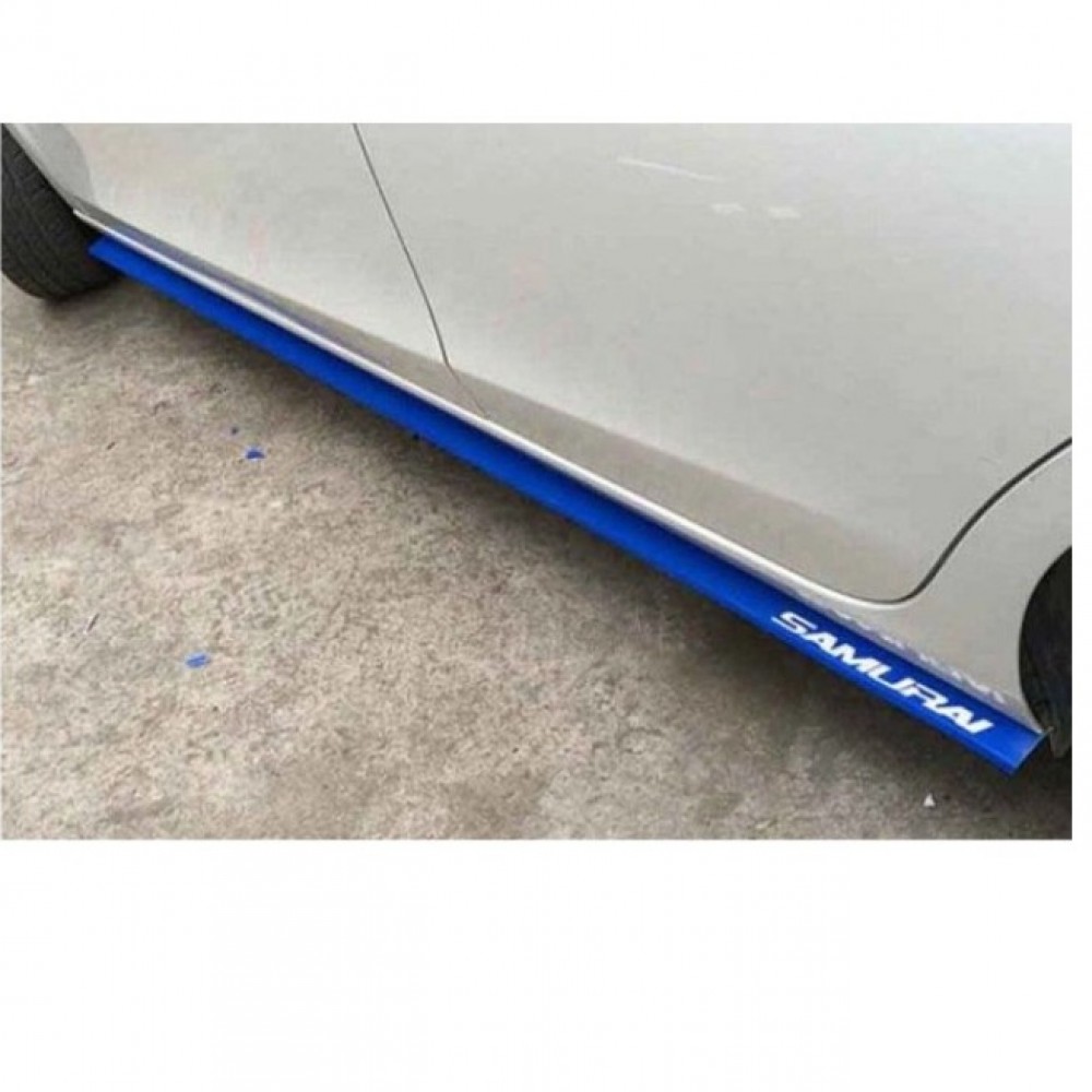 SAMURAI Rubber Skirt 3M 2.5 Meter Universal Car Bumper Lips Diffuser - Blue