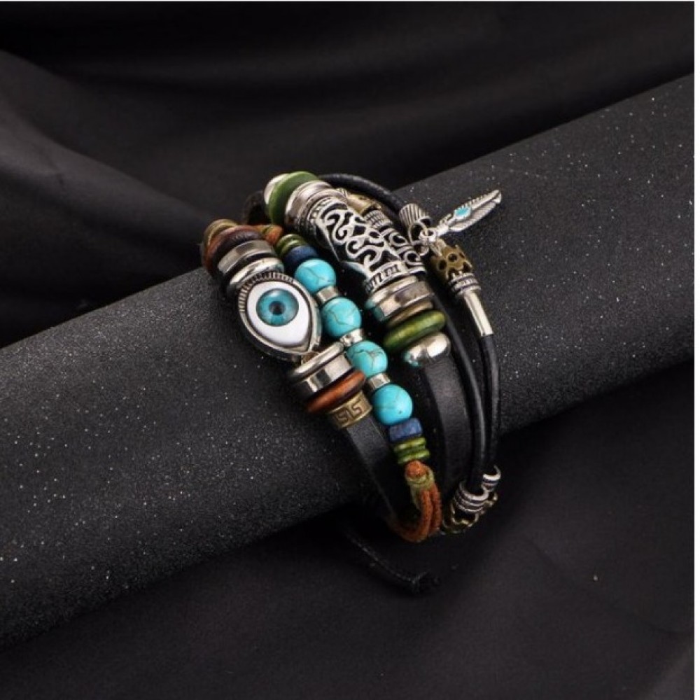 Share Save Punk Design Turkish Eye Bracelets Stone Vintage Jewelry