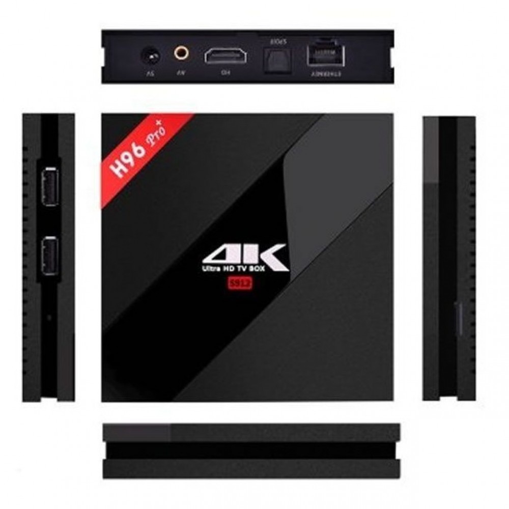 SMART BOX H96 PRO PLUS 3GB+32GB OCTA CORE 4K ULTA HD 8.1v