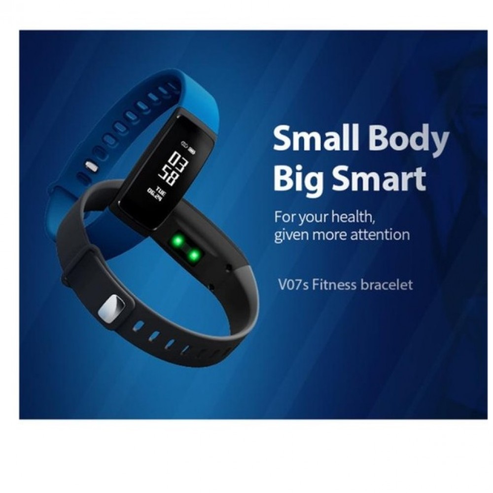 Sports Blood Pressure Heart Rate Monitor V07s Health Band (Blue)