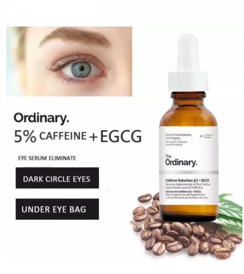 The Ordinary 5% Caffenie + EGCG Eye Serum for Wrinkles Dark Circle Puffines