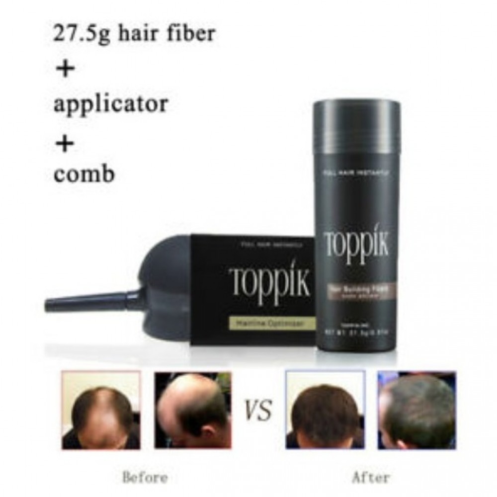 Toppik Hair Fiber -27.5 GRAM + Hair Line Comb + Hair FIber Applicator Deal - WHITE
