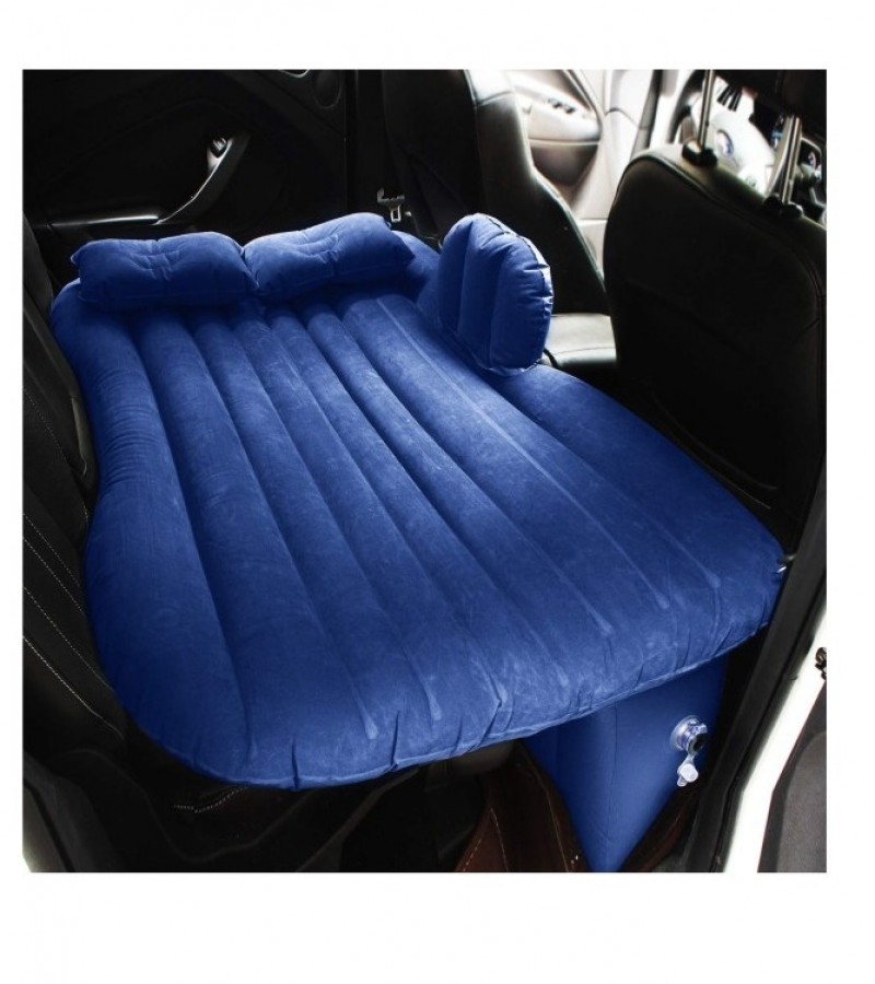 Universal Car Air Mattress Travel Bed Inflatable - Blue