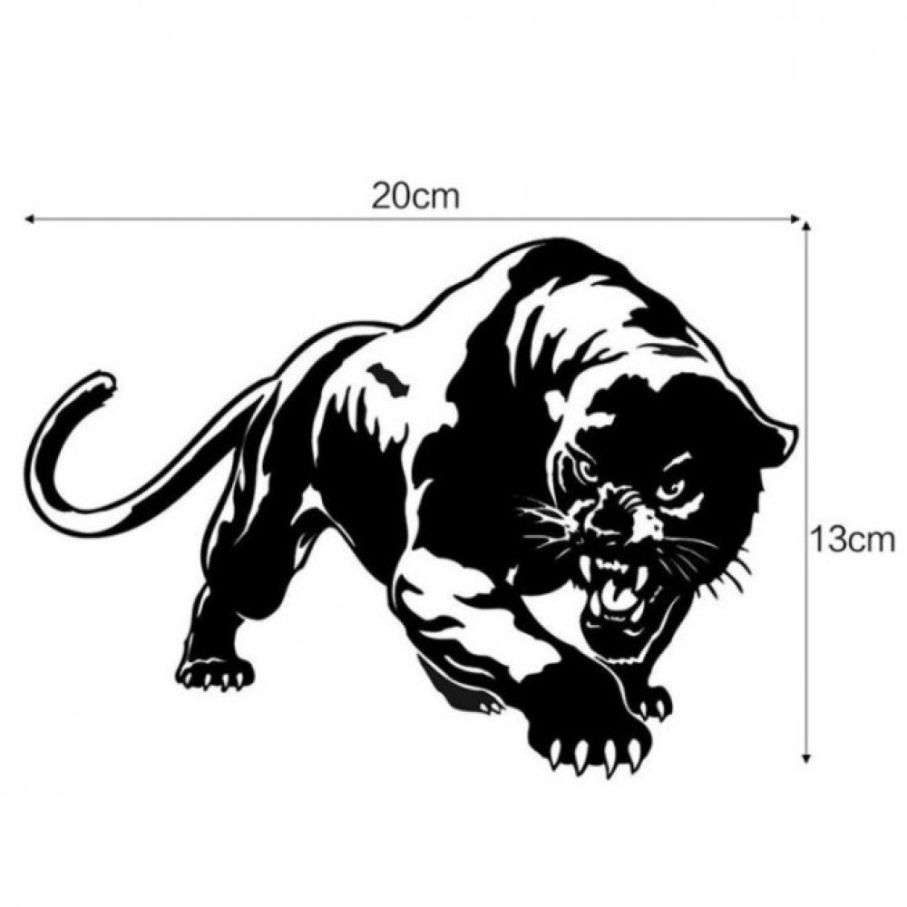 Wild Panther Hunting Car Body Decal Car Stickers - Black