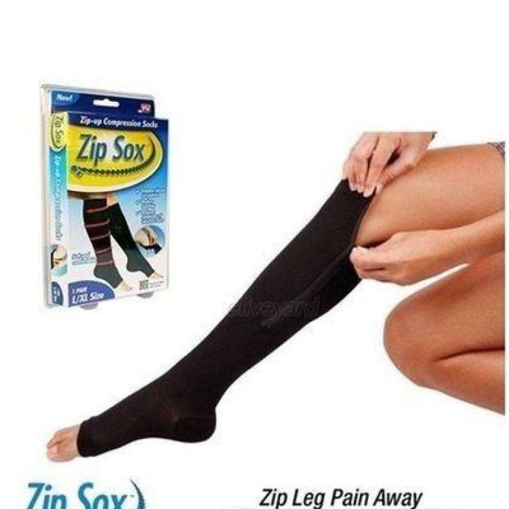 2 Pairs of Zip Sox Socks leg Pain Reliever