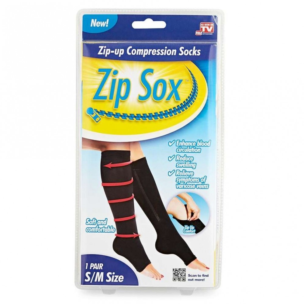 Zip-up Zipper Compression Socks Improve Blood Circulation Reduce Swelling